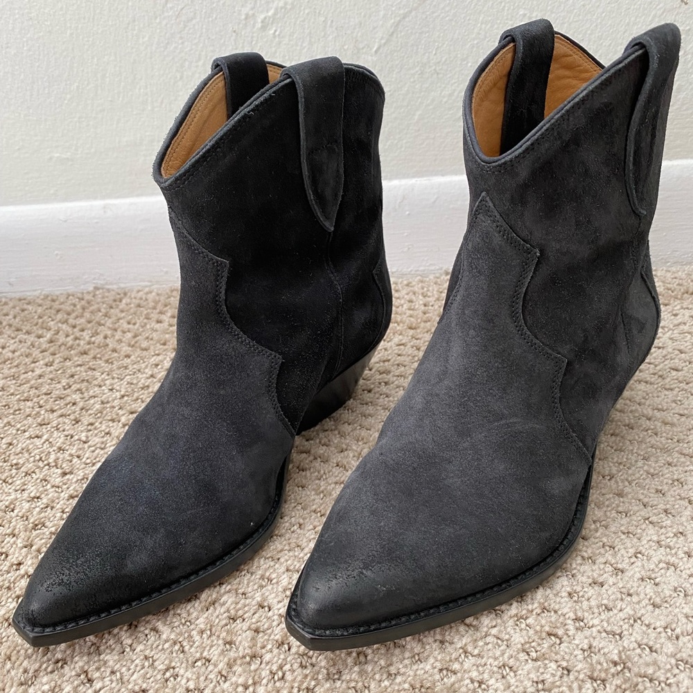 Isabel Marant Dewina Suede Ankle Boot Women's Black 36